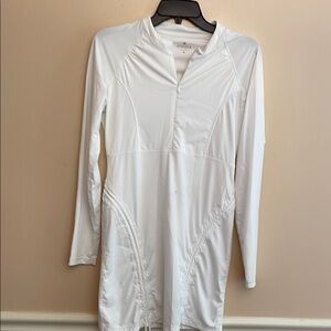 Athleta White Long Sleeve Athletic Dress read!